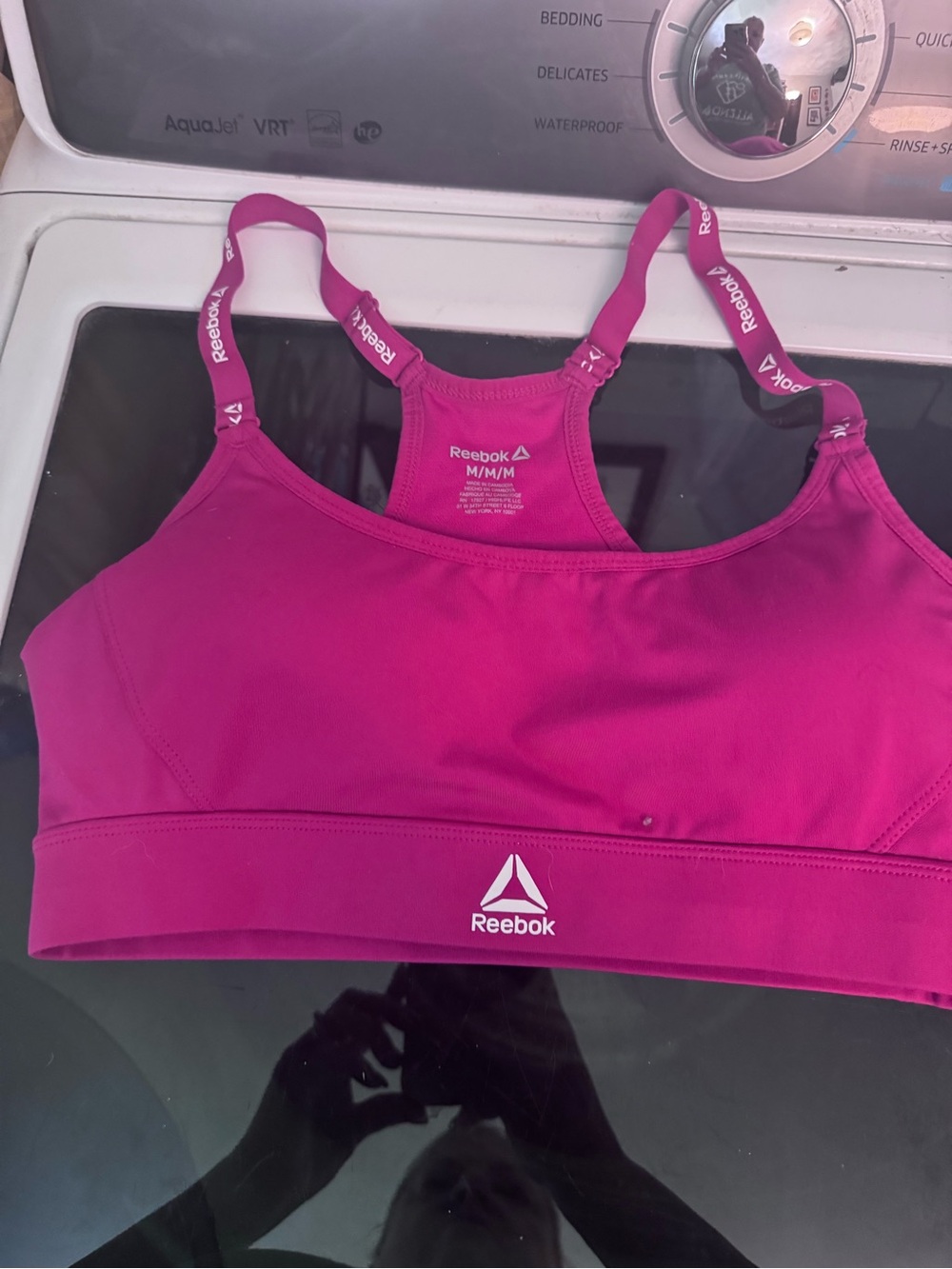 Reebok Pink Magenta Racerback Sports Bra